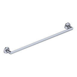 Nes Home Chrome Single Round Towel Bar Rail Holder - thumbnail 1