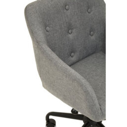 Orsina Ergonomic Tufted Grey And Black Home Office Chair, Comfortable Work From Home Chair, Movable Work Chair - thumbnail 7