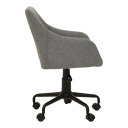 Orsina Ergonomic Tufted Grey And Black Home Office Chair, Comfortable Work From Home Chair, Movable Work Chair - thumbnail 4