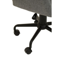 Orsina Ergonomic Tufted Grey And Black Home Office Chair, Comfortable Work From Home Chair, Movable Work Chair - thumbnail 9