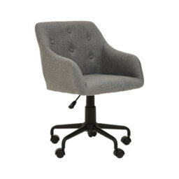 Orsina Ergonomic Tufted Grey And Black Home Office Chair, Comfortable Work From Home Chair, Movable Work Chair - thumbnail 1