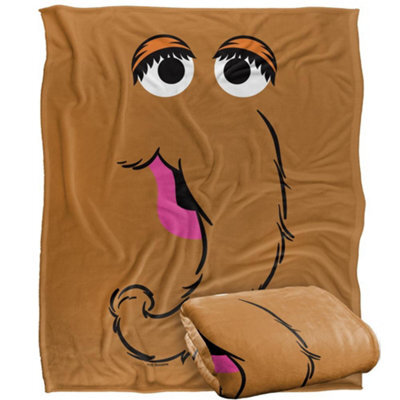 Sesame Street Face Snuffleupagus Blanket Multicoloured (One Size) - image 1