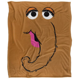 Sesame Street Face Snuffleupagus Blanket Multicoloured (One Size) - thumbnail 3