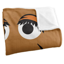 Sesame Street Face Snuffleupagus Blanket Multicoloured (One Size) - thumbnail 2