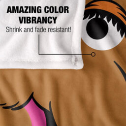 Sesame Street Face Snuffleupagus Blanket Multicoloured (One Size) - thumbnail 4
