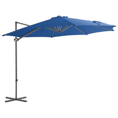 Berkfield Cantilever Umbrella With Steel Pole Azure Blue 300 Cm - image 1