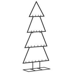 Berkfield Modern Metal Christmas Tree For Decoration Black 125 Cm