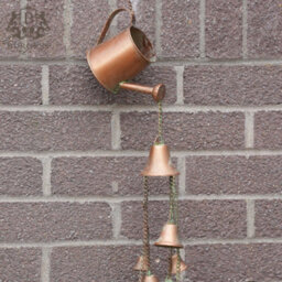 Burgess Galvanised Metal Watering Can Wind Chimes Vintage Copper Home Garden Ornament - thumbnail 2