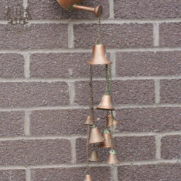 Burgess Galvanised Metal Watering Can Wind Chimes Vintage Copper Home Garden Ornament - thumbnail 3