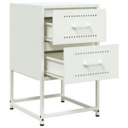 Berkfield Bedside Cabinets 2 Pcs White 36X39X60.5 Cm Steel - thumbnail 9