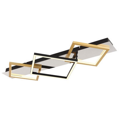Luminosa Lighting Luminosa Lesina 78X36Cm Integrated Led Semi Flush Ceiling Light Chrome Led 3000K - image 1