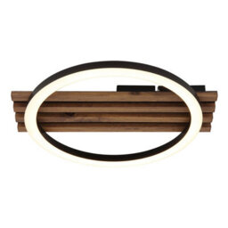 Luminosa Lighting Luminosa Tisha 34X30Cm Integrated Led Semi Flush Ceiling Light Matt Black Led 3000K - thumbnail 3