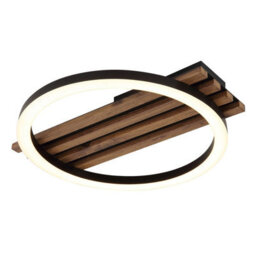 Luminosa Lighting Luminosa Tisha 34X30Cm Integrated Led Semi Flush Ceiling Light Matt Black Led 3000K