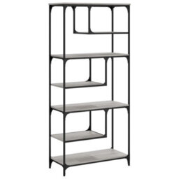 Berkfield Bookcase Grey Sonoma 81X36X176 Cm Engineered Wood - thumbnail 6