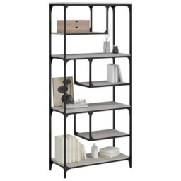 Berkfield Bookcase Grey Sonoma 81X36X176 Cm Engineered Wood - thumbnail 3