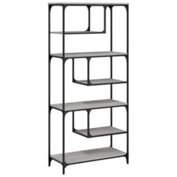 Berkfield Bookcase Grey Sonoma 81X36X176 Cm Engineered Wood - thumbnail 2