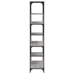 Berkfield Bookcase Grey Sonoma 81X36X176 Cm Engineered Wood - thumbnail 4