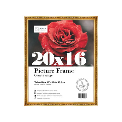 20X16 Gold Ornate Picture Frame (40.6 X 50.8Cm) Poster, Photo, Artwork, Gallery Wall Or Print - image 1