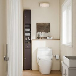 Sobuy Bzr34-Ii-Br,tall Bathroom Storage Cabinet - Slim Bathroom Unit,compact Bathroom Furniture,brown,w20Xd20Xh180 - thumbnail 2