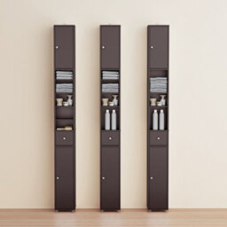 Sobuy Bzr34-Ii-Br,tall Bathroom Storage Cabinet - Slim Bathroom Unit,compact Bathroom Furniture,brown,w20Xd20Xh180 - thumbnail 6