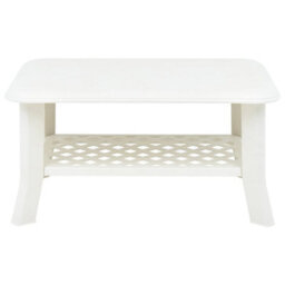 Vidaxl Coffee Table White 90X60X46 Cm Plastic - thumbnail 2