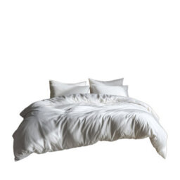 Plain Dyed Easy Care Polycotton Duvet Cover And Pillowcase/s Set Bed Linen White - thumbnail 2