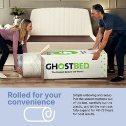 Xample Ghostbed Luxe Hybrid Cooling Mattress, Double (135 X 190 Cm) - 30Cm Deep, Medium Feel, Graphite Foam, Ghost Ice Cover - thumbnail 8