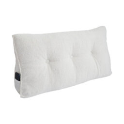 Thehotsale Lotus Flower Pattern, Off-White Bed/sofa Teddy Fleece Triangular Cushion, 100Cm X 20Cm X 50Cm - thumbnail 4