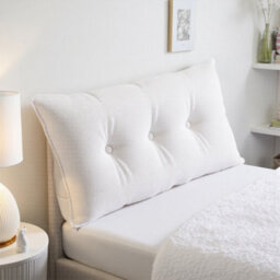 Thehotsale Lotus Flower Pattern, Off-White Bed/sofa Teddy Fleece Triangular Cushion, 100Cm X 20Cm X 50Cm - thumbnail 1