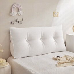 Thehotsale Lotus Flower Pattern, Off-White Bed/sofa Teddy Fleece Triangular Cushion, 100Cm X 20Cm X 50Cm - thumbnail 3