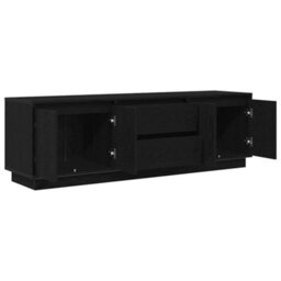 Berkfield Tv Cabinet With Led Lights Black Oak 160.5X41X50 Cm - thumbnail 6