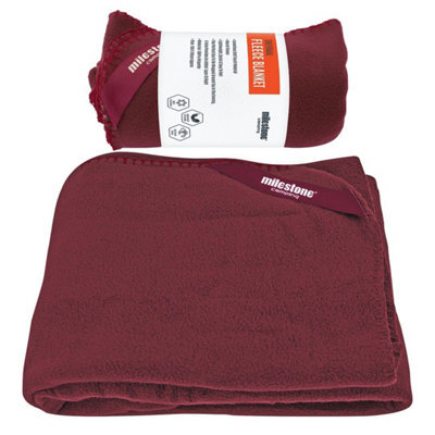 Milestone Camping Milestone Thermal Fleece Blanket In Burgundy - image 1
