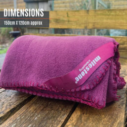 Milestone Camping Milestone Thermal Fleece Blanket In Burgundy - thumbnail 2