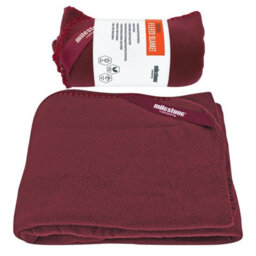 Milestone Camping Milestone Thermal Fleece Blanket In Burgundy - thumbnail 1