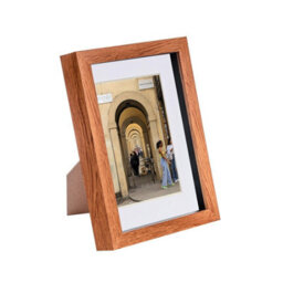 "Nicola Spring A5 (6 X 8"") Photo Frame - Dark Wood/white Mount - 3D Photo Picture Frame Box Portrait Display Case (23.5 X 17Cm)" - thumbnail 1