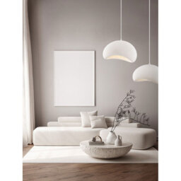 Luminosa Lighting Luminosa Aere 50Cm Dome Pendant Ceiling Light Stone White E27 1X12W - thumbnail 5