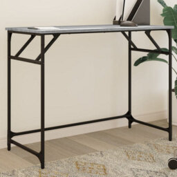 Berkfield Desk Grey Sonoma 100X45X76 Cm Engineered Wood And Powder-Coated Steel - thumbnail 1