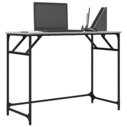 Berkfield Desk Grey Sonoma 100X45X76 Cm Engineered Wood And Powder-Coated Steel - thumbnail 4