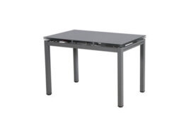 Modernique Grey Tempered Glass Extending Dining Table Extends 80 To 130 Cm - thumbnail 4