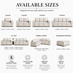 Stratus Interiors Sloane Merino 2-Tone Modular Sofa Custom Contrast Piping Velvet & Linen Options - 3 Seater - thumbnail 7
