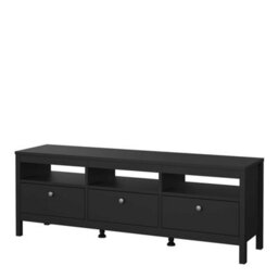 Wyld Haus Gossmere Matt Black Tv Unit, 3 Drawers, 1512 X 384 X 541 mm - thumbnail 4