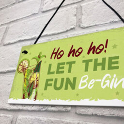 Red Ocean Funny Christmas Sign For Bar Man Cave Bar Sign Let The Fun Be Gin Gifts Keepsake - thumbnail 7