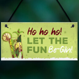 Red Ocean Funny Christmas Sign For Bar Man Cave Bar Sign Let The Fun Be Gin Gifts Keepsake - thumbnail 5