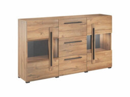 Arte Tulsa Elegant Display Cabinet In Oak Grandson - W1800mm X H1030mm X D390mm