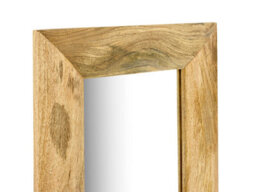 Elm Home And Products Elm Home And Garden Solid Mango Wood Wall Mirror Light Oak Finish Fully Assembled 40Cm Wide X 50Cm High X 2Cm Deep - thumbnail 3