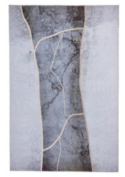 Grey Gold Modern Easy To Clean Abstract Rug For Living Room, Bedroom - 120Cm X 170Cm - thumbnail 8