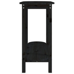 Berkfield Console Table Black 110X40X80 Cm Solid Wood Pine - thumbnail 6