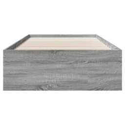 Berkfield Bed Frame Without Mattress Grey Sonoma 75X190 Cm Small Single Engineered Wood - thumbnail 5
