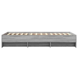 Berkfield Bed Frame Without Mattress Grey Sonoma 75X190 Cm Small Single Engineered Wood - thumbnail 6