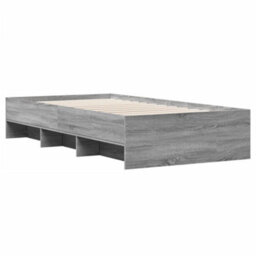Berkfield Bed Frame Without Mattress Grey Sonoma 75X190 Cm Small Single Engineered Wood - thumbnail 4